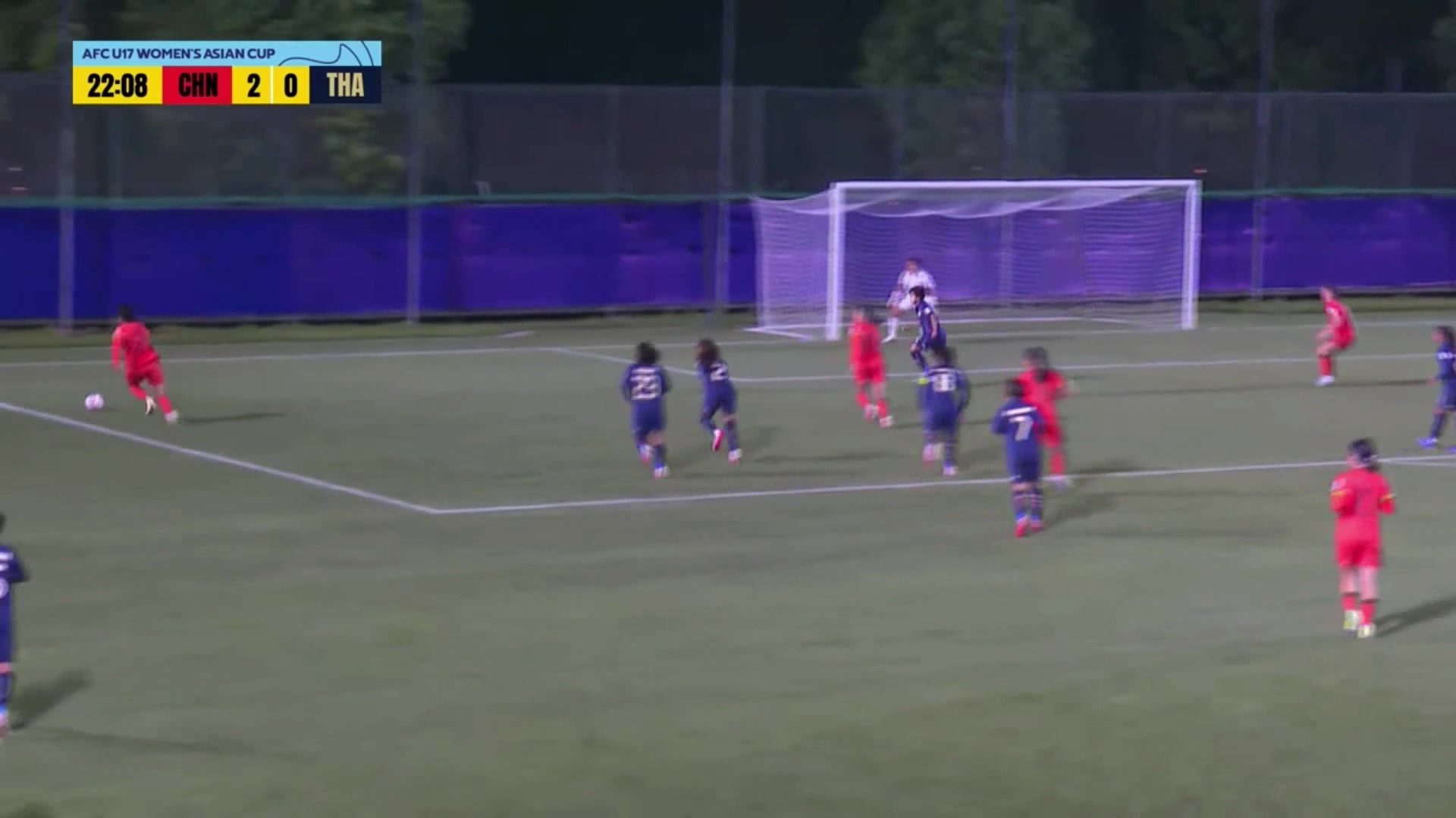 U17女足3-0領(lǐng)先！成宛迪門(mén)前頭球破門(mén)建功